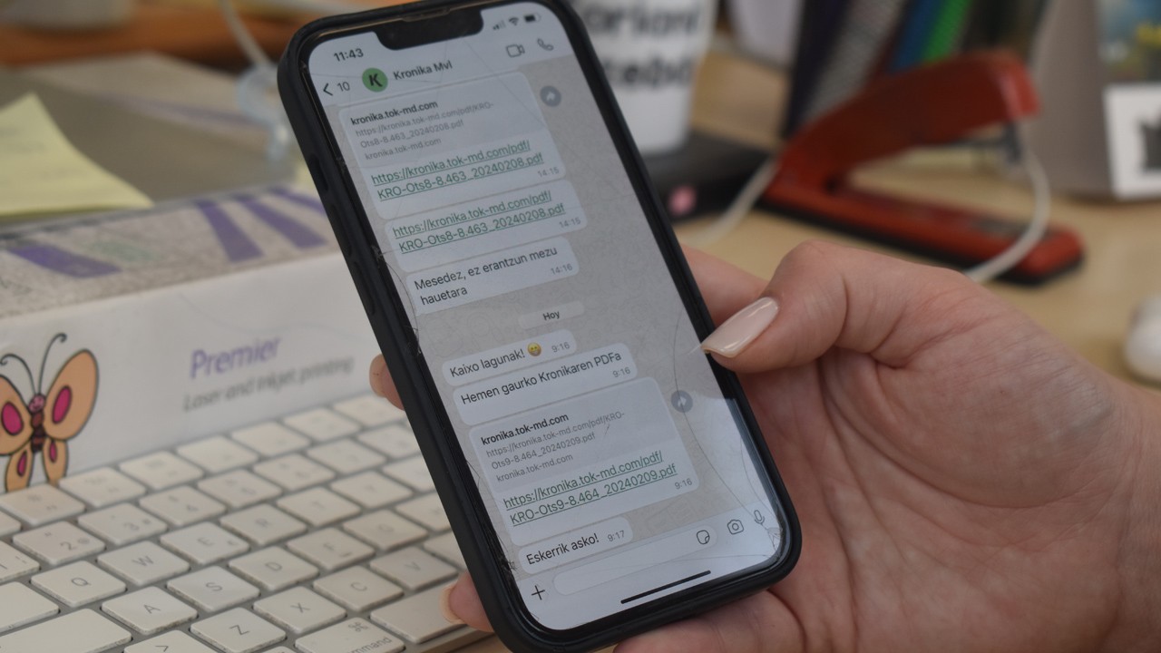 WhatsAppeko kanala eta hedapen zerrenda sortu ditu Kronikak