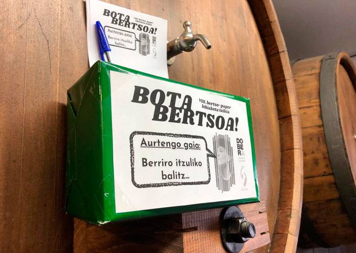 'Bota Bertsoa'  asteburuan  amaituko da