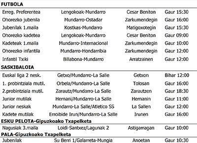 KIROLA - ASTEBURUKO partiduak
