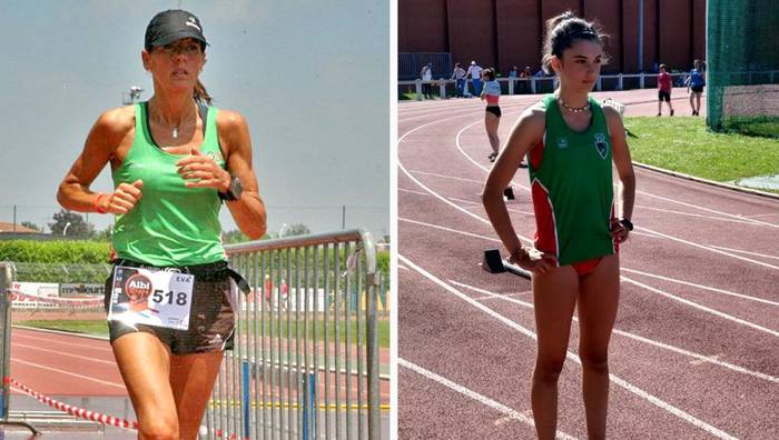 Eva Esnaola eta Amaiur Velez,  gorenean dabiltzan atleta hernaniarrak