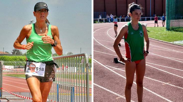 Eva Esnaola eta Amaiur Velez,  gorenean dabiltzan atleta hernaniarrak