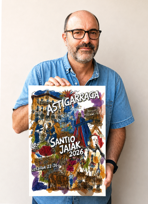 'Zalaparta', Santio Jaien iragarpen kartela