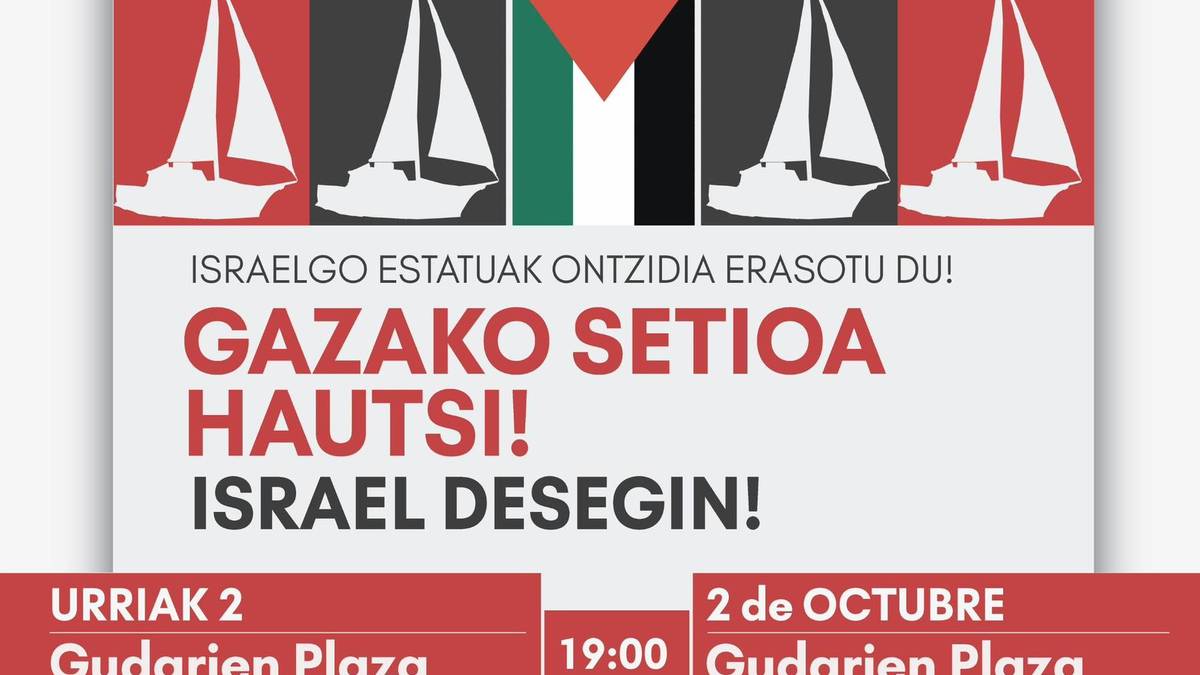 Mobilizazioa gaur, Global Sumud Flotillaren aurkako erasoa salatzeko