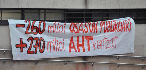 Batzarra gaztetxean eta txarla eta bideo emanaldia Institutuan gaur, AHTaren aurka