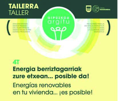 Energia berriztagarrien saioa datorren astelehenean