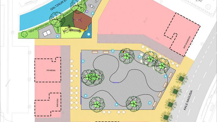 Sagardo Plaza berria, aisialdi gunea eta merkataritza hobetzeko