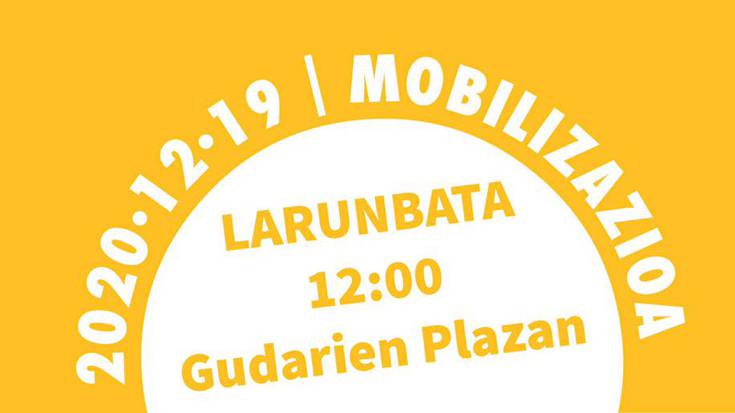 Mobilizazioa egingo dute bihar eguerdian, #BateraAurre lelopean