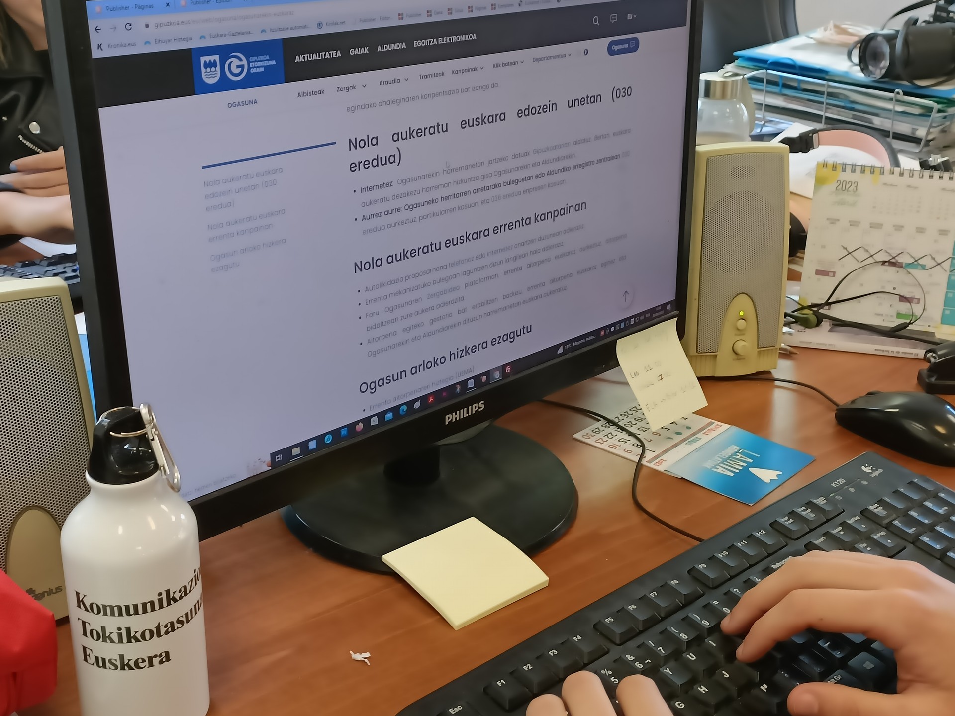 Errenta aitorpena euskeraz gero  eta jende gehiagok egiten du Gipuzkoan