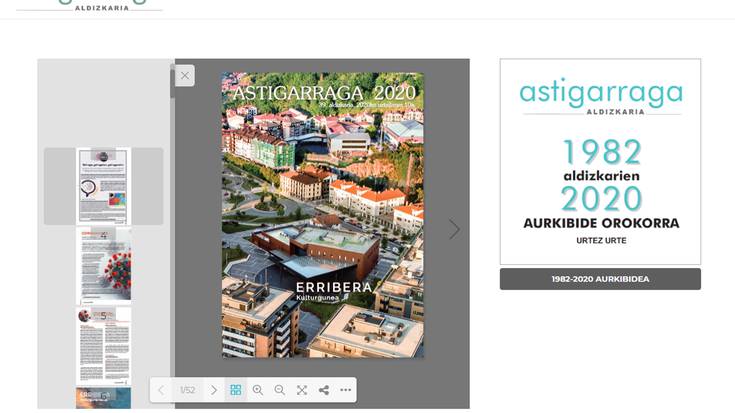 Astigarraga aldizkariak bere webgunea zabaldu du gaur eta bertan ere, ikusi daitezke edukiak