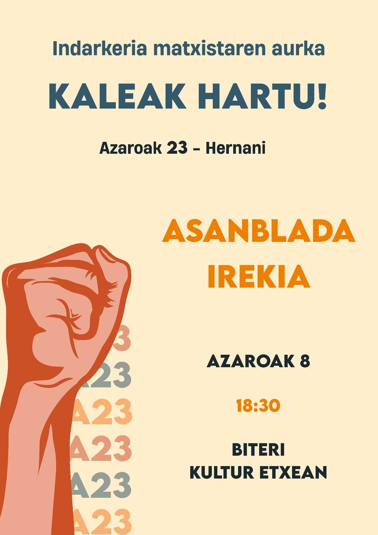 Bilera irekia, Emakumeenganako Indarkeriaren Nazioarteko Eguna antolatzeko