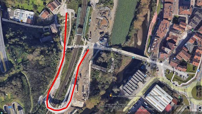 Santiago Bidea eta Ergobitik Okendotegirako pasabidea, gauez itxita