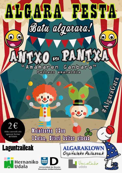 Antxo eta Pantxa pailazoak Biterin, ospitaleko pailazoak laguntzeko