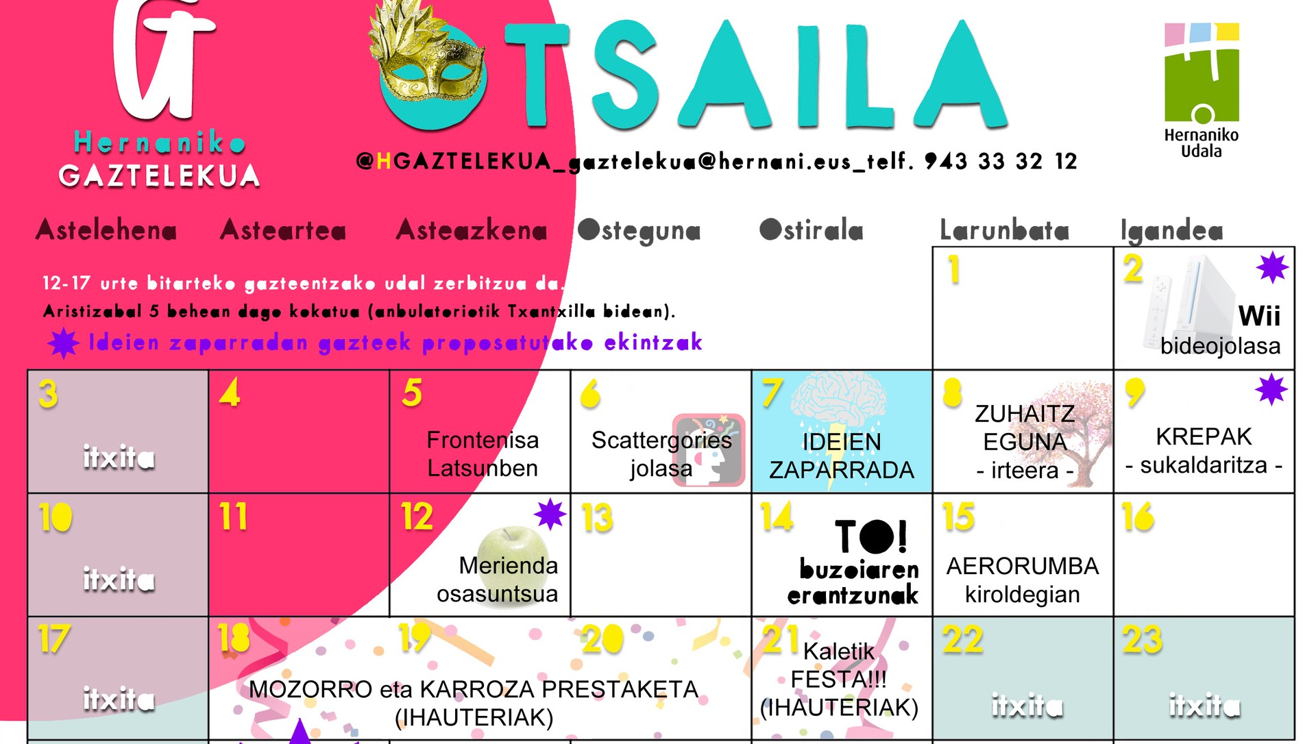 Mozorro eta karroza prestaketa, gaurtik