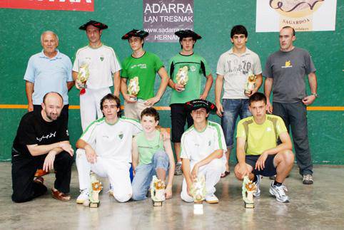 Esnal, Bilbao, Lopez eta Altuna txapeldun, Hernaniko Lauterdiko Pelota Txapelketan
