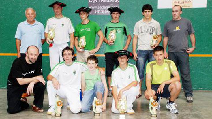 Esnal, Bilbao, Lopez eta Altuna txapeldun, Hernaniko Lauterdiko Pelota Txapelketan