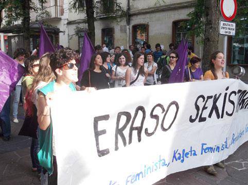 Kontzentrazio jendetsua, Hernaniko ustezko eraso sexista salatzeko.