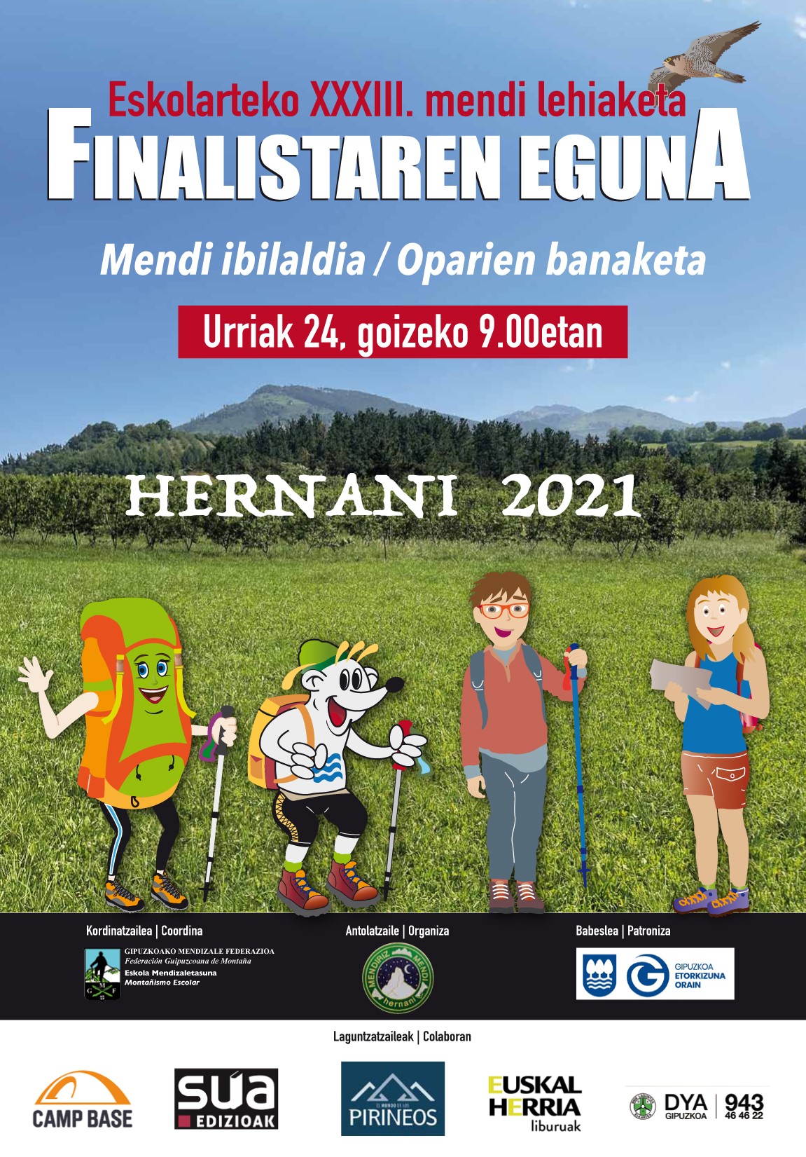 Eskola Mendiko 2021eko Finalistaren Eguna aurten Hernanin ospatuko da urriaren 24an