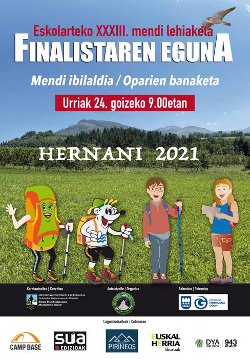 Eskola Mendiko 2021eko Finalistaren Eguna aurten Hernanin ospatuko da urriaren 24an