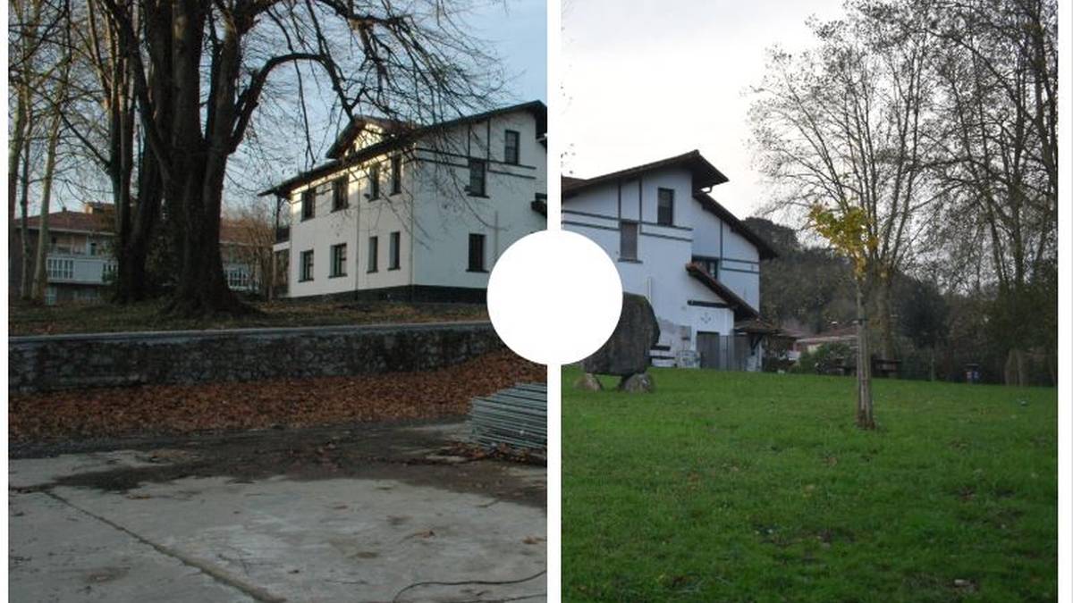 Ave Maria parkeko etxea, lehen eta orain