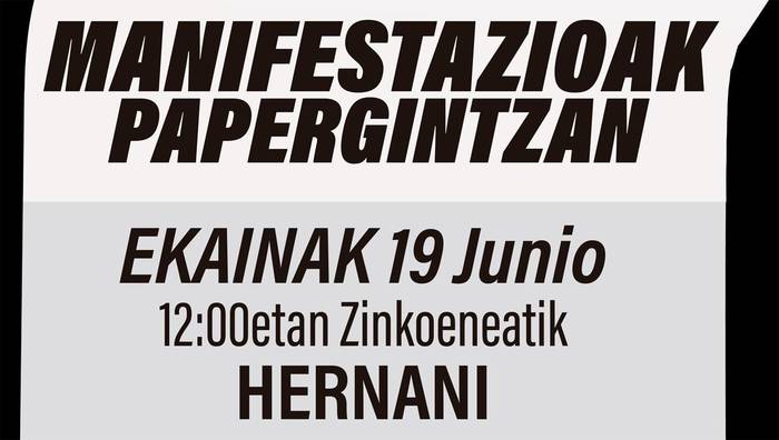 Manifestazioa gaur, papergintzan