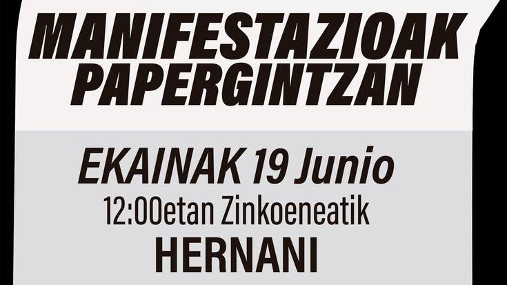 Manifestazioa gaur, papergintzan