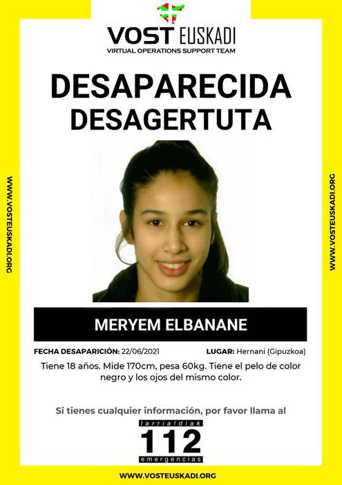 Meryem Elbanane hernaniarra, desagertuta