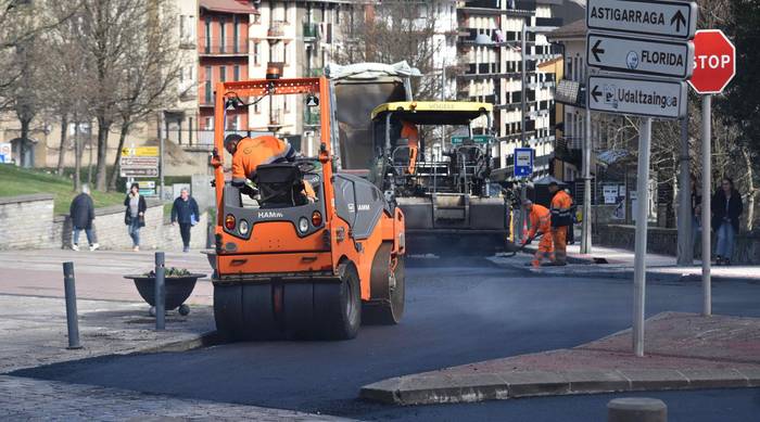 Asfaltatze lanak datorren astean, Astigarragan eta Hernanin