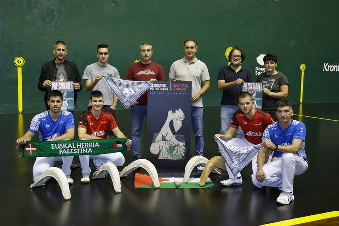 Palestinaren aldeko pelota jaialdia egingo dute azaroaren 23an, Galarreta pelotalekuan