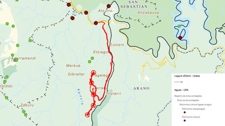 Eusko Jaurlaritzak jendaurrean ikusgai jarri du Hernaniko lurretako 'Ikatz Gane' proiektu eolikoa