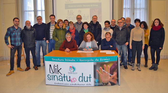 «Hasierako ortzimugan genuen sinadura-kopurua baino askoz ere haundiagoa lortu dugu»