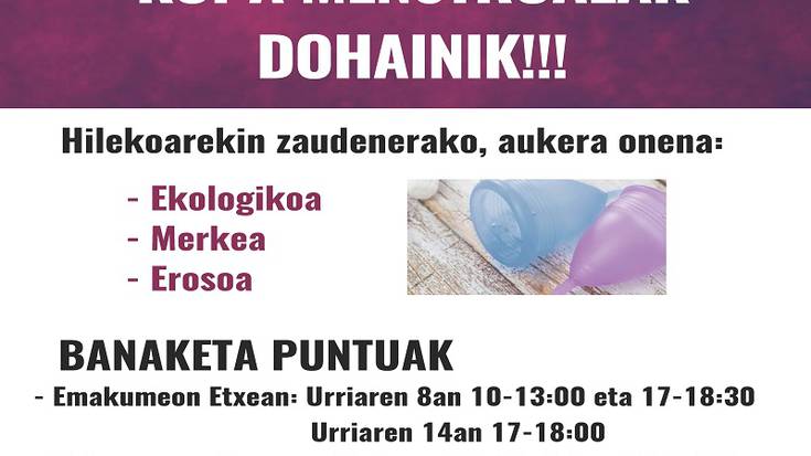 Bihar ere kopa menstrualak banatuko dira, dohainik