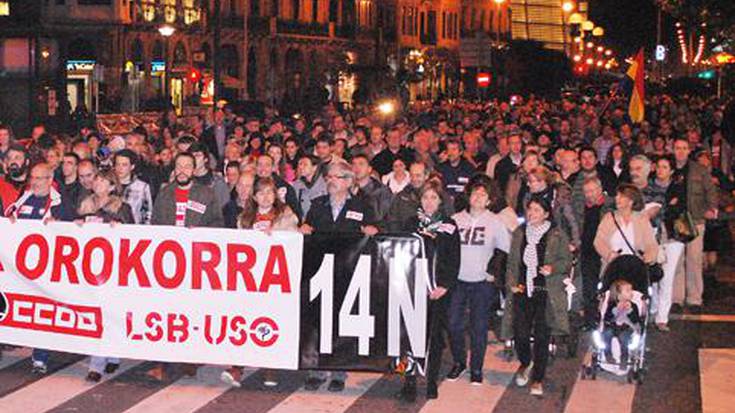 Jendetza bildu zuten atzoko mobilizazio deialdiek