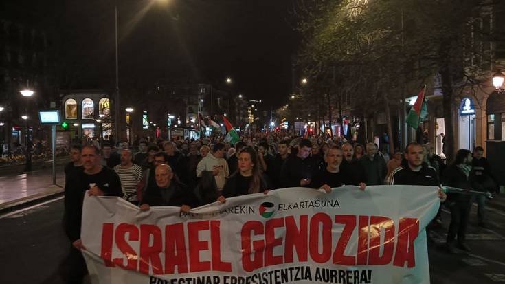 Israelen genozidio saiakeraren aurka, manifestazioa gaur Donostian