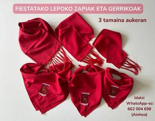 Fiestetako zapi zein gerrikoak, eskuragarri