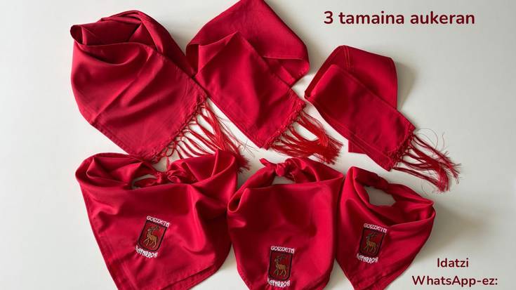 Fiestetako zapi zein gerrikoak, eskuragarri
