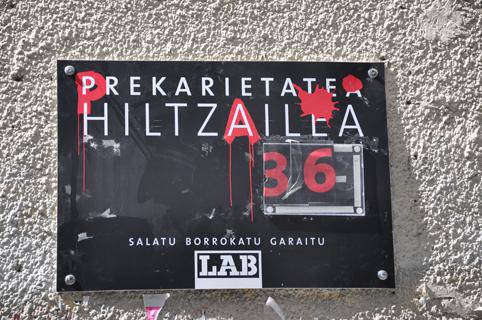Ertzaintzak kendutako kartela jarri zuen atzo berriz LABek
