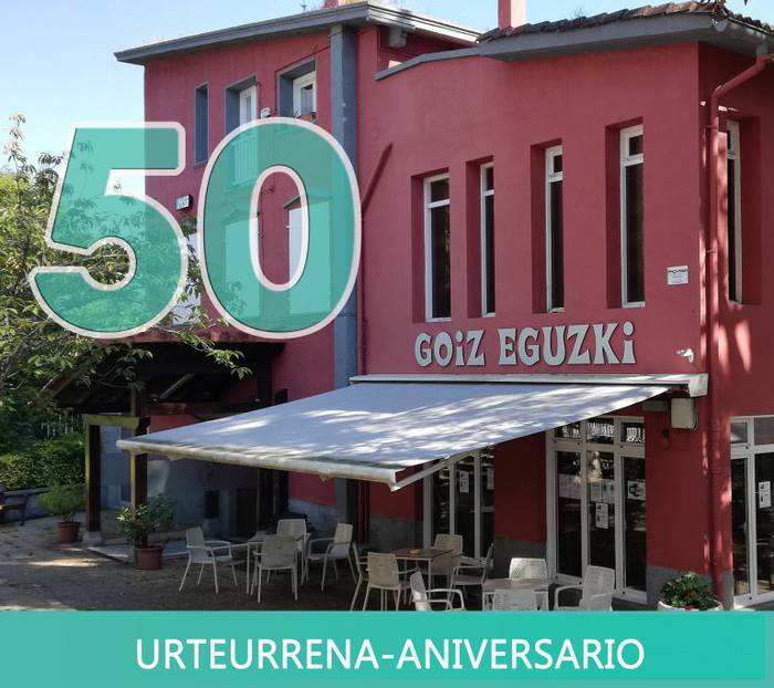 50. urteurrena du aurten Goiz Eguzkik,  eta festa-giroan ospatuko du aste honetan