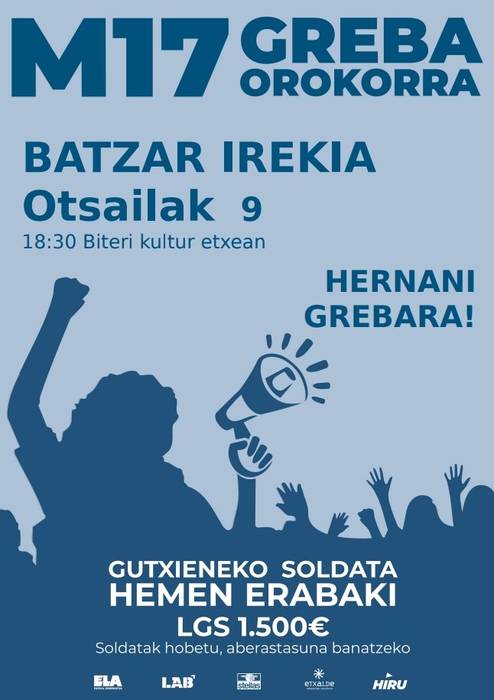 Greba Batzordearen lehen bilera, bihar