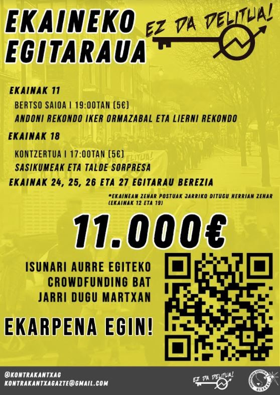 Bertso saioa bihar, gaztetxean, 'Ez da delitua' ekimenari jarraipena emateko