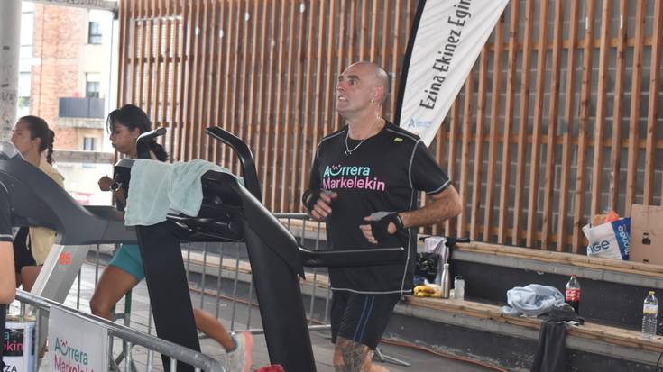 Inguruko jendearen babesean bukatu zuen Xabier Salillasek 24 orduko kirol erronka solidarioa