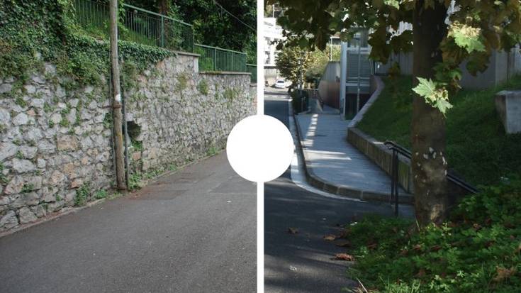 Tren geltokiko rekta, lehen eta orain