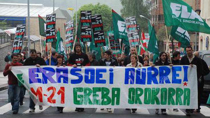 ELA sindikatuak maiatzaren 21ean greba egiteko deialdia luzatu zuen atzo Hernanin