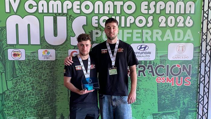 Espainiako Taldekako Mus Txapelketan garaile, Inhar Oskoz eta Gorka Lekuona