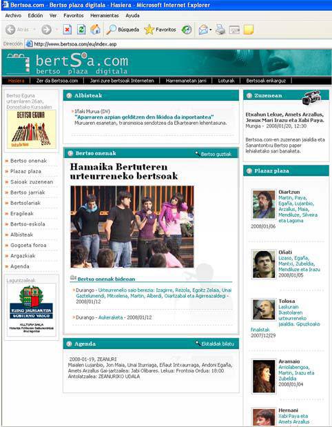 www.bertsoa.com bertso-plaza, 
100.000 bisitari pasa