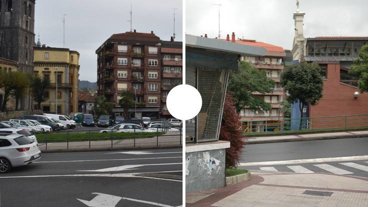 Oarso kaleko ikuspegia, lehen eta orain