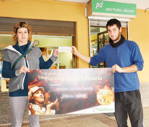 Portun tokatu da 
Coviranek ematen dituen 600 euroko sari bat