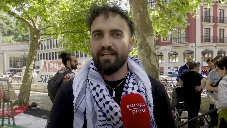 Hitzaldia etzi Hernanin, Mohamed Farajallah ekintzaile palestinarrak
