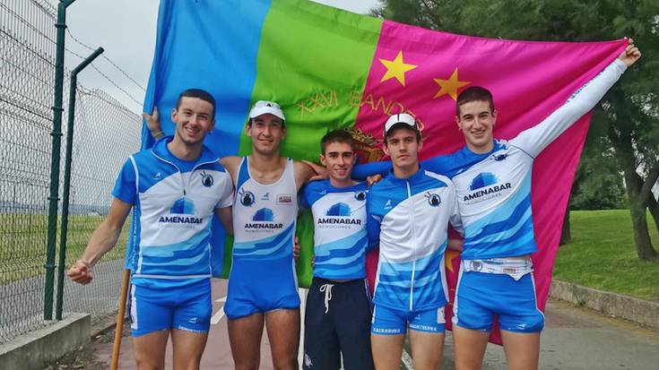 Bost hernaniarrek bandera Camargon, Donostiarrarekin
