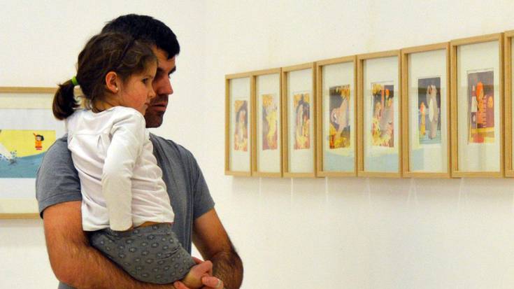 Mural margoketa, ipuin kontaketa eta aurkezpena, Axpiren erakusketan