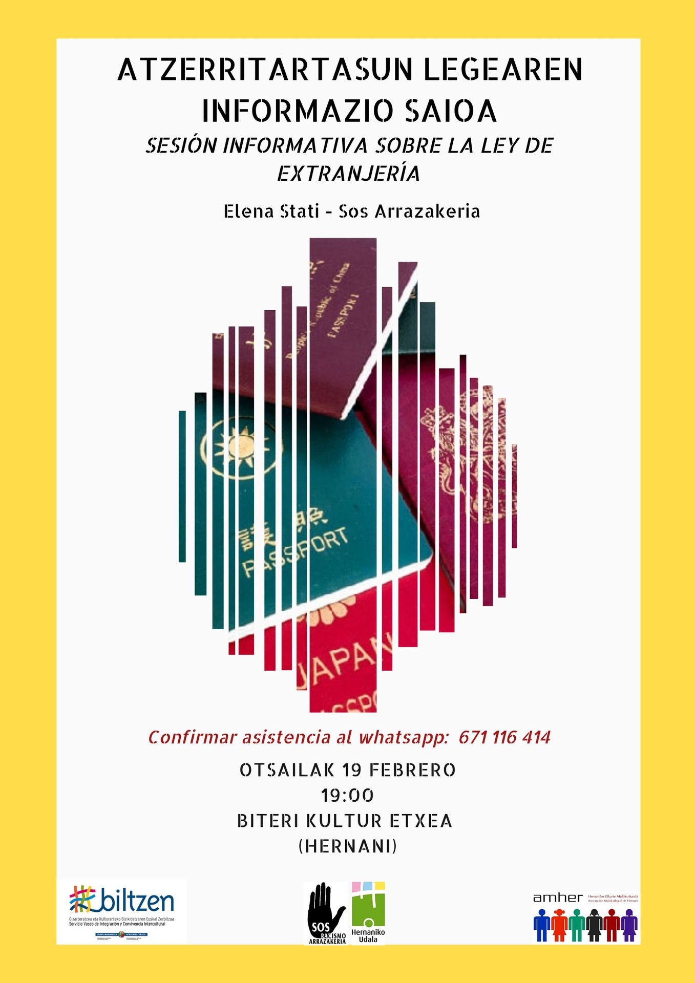 Atzerritartasun Legearen informazio saioa